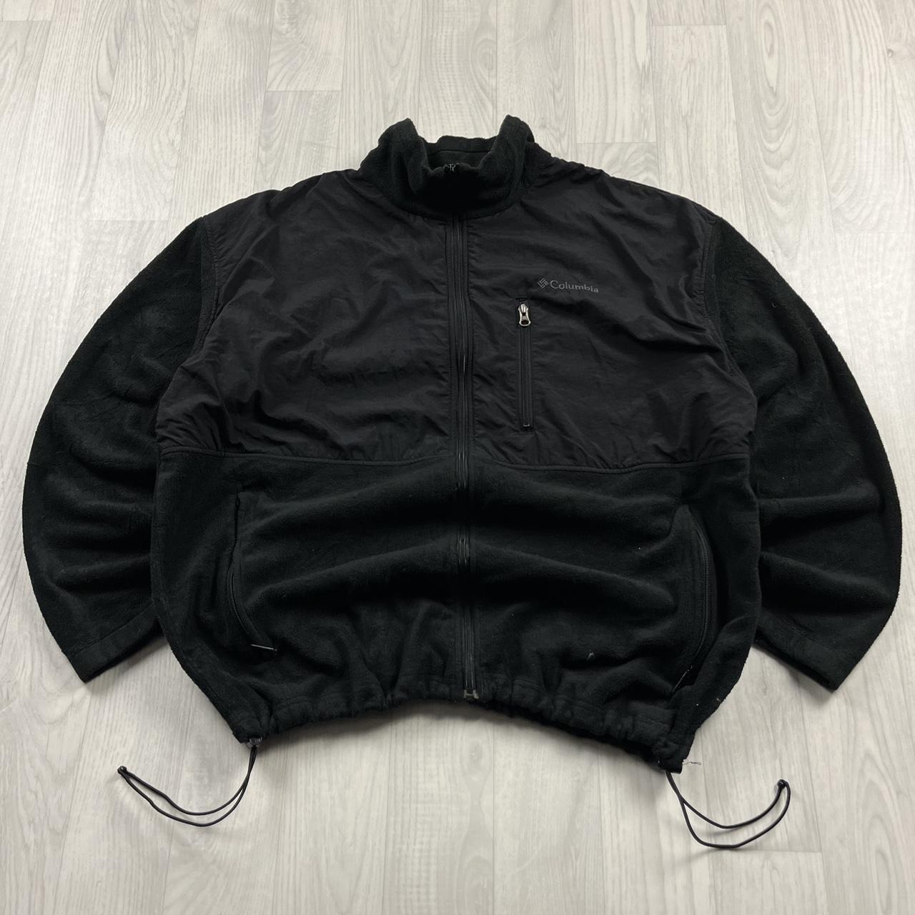 VINTAGE Y2K COLUMBIA ZIP UP TECHNICAL FLEECE BLACK