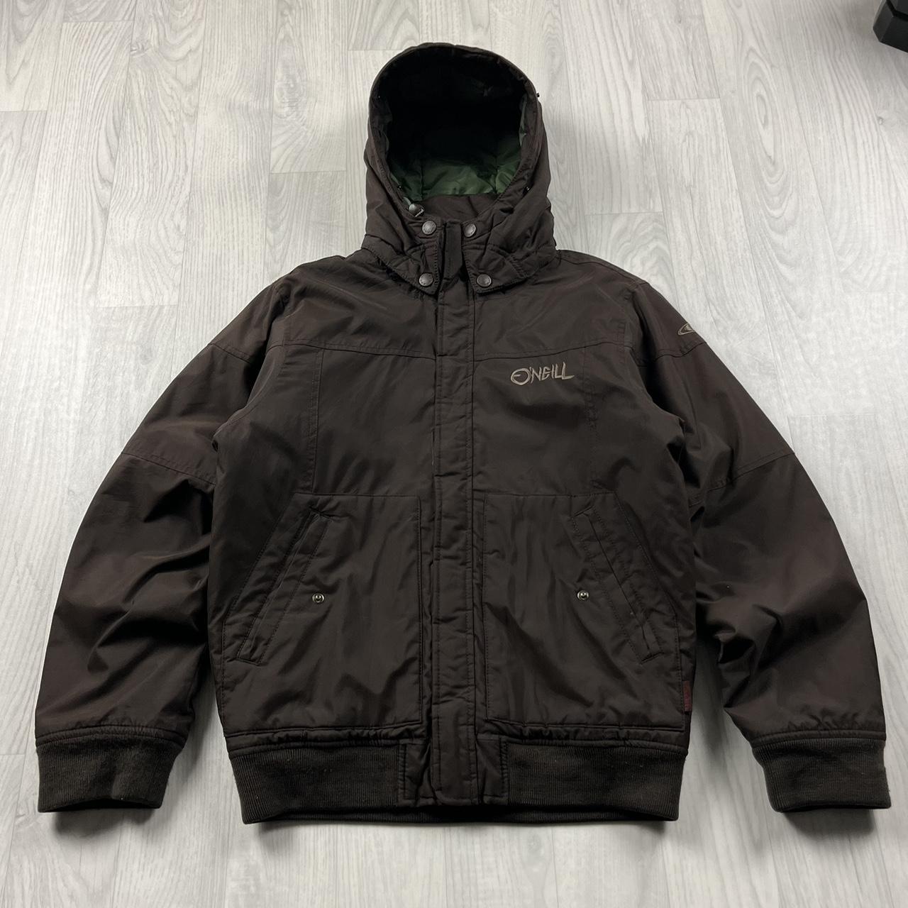 VINTAGE 00s O’NEILL HOODED HEAVY BOMBER JACKET BROWN