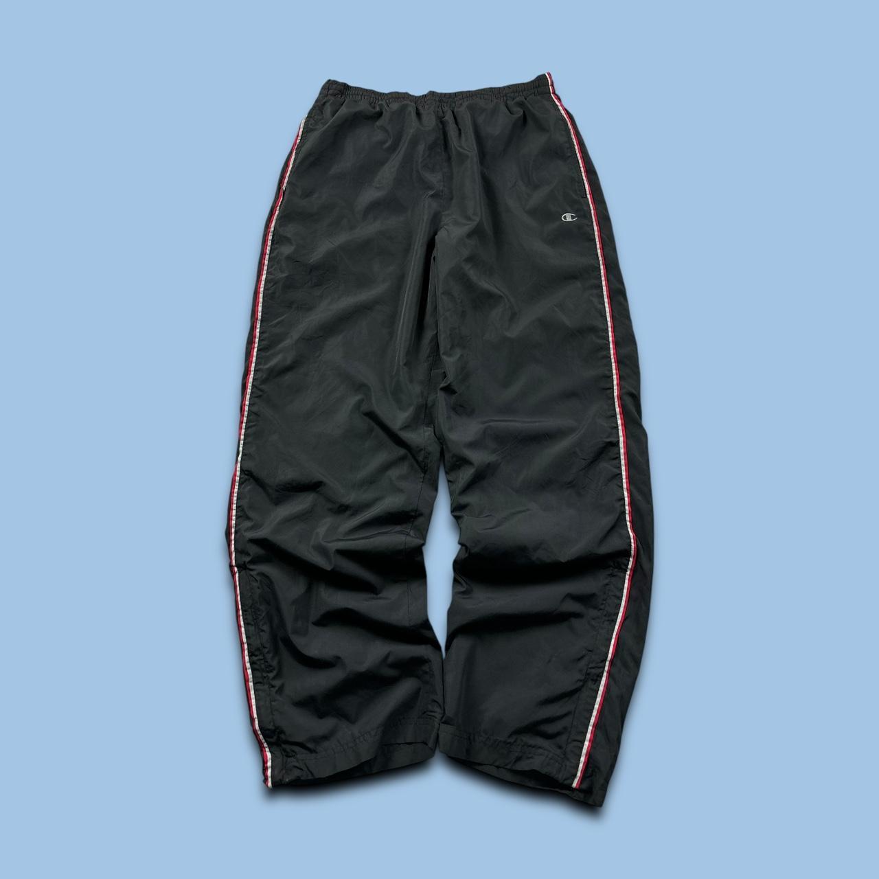 VINTAGE Y2K CHAMPION BAGGY TRACKSUIT BOTTOMS BLACK