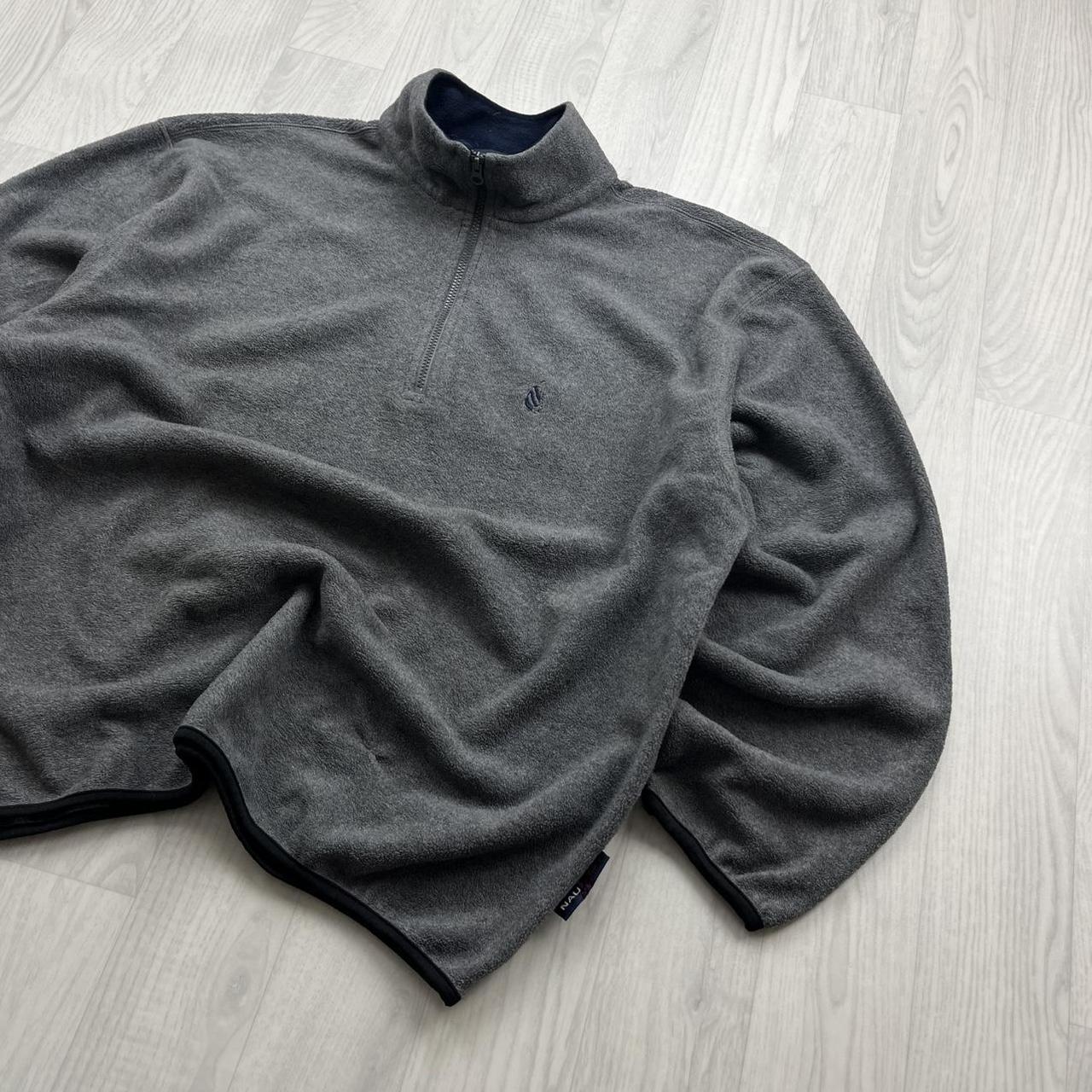 VINTAGE Y2K NAUTICA QUARTER ZIP FLEECE GREY