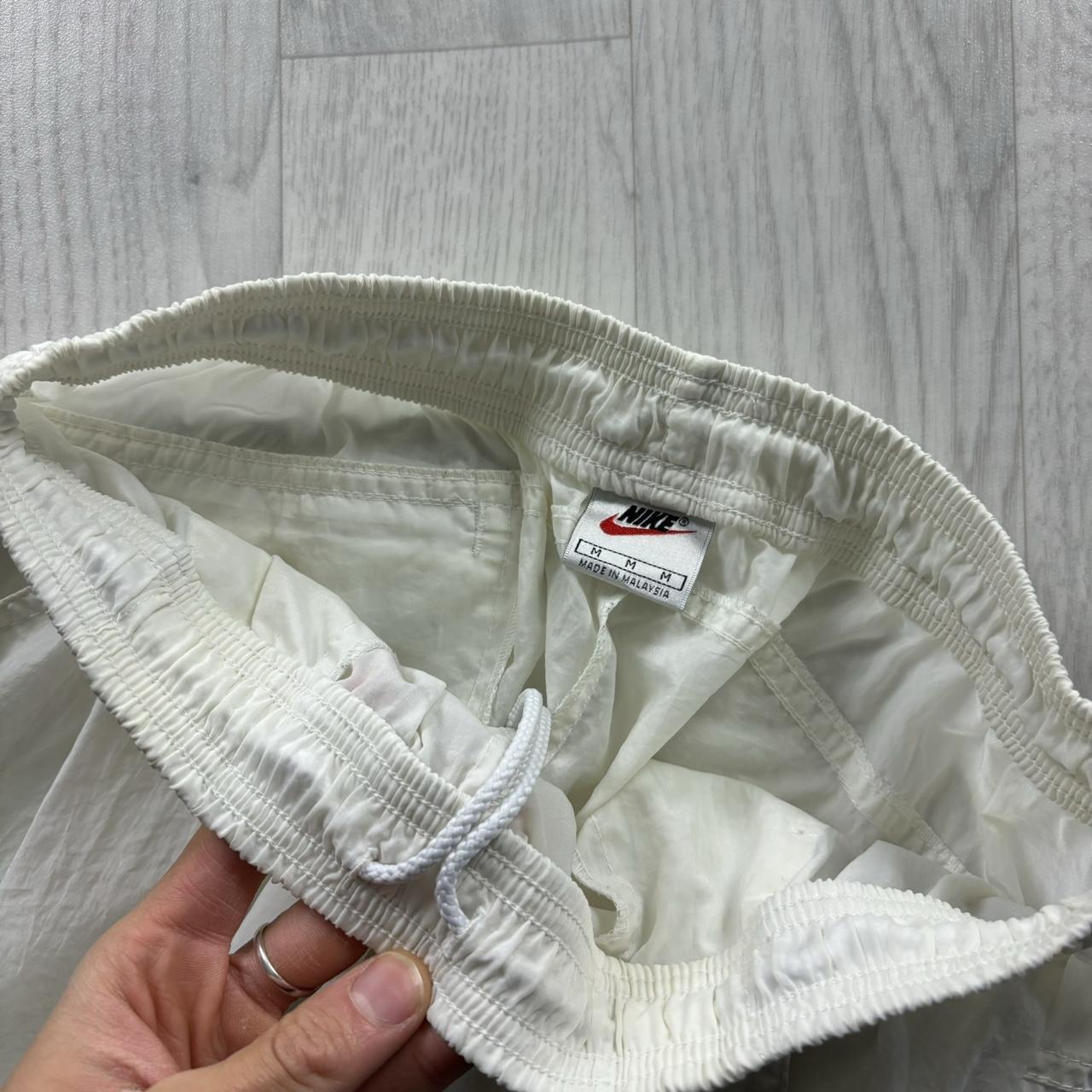 VINTAGE 90s NIKE BAGGY TRACKSUIT BOTTOMS WHITE
