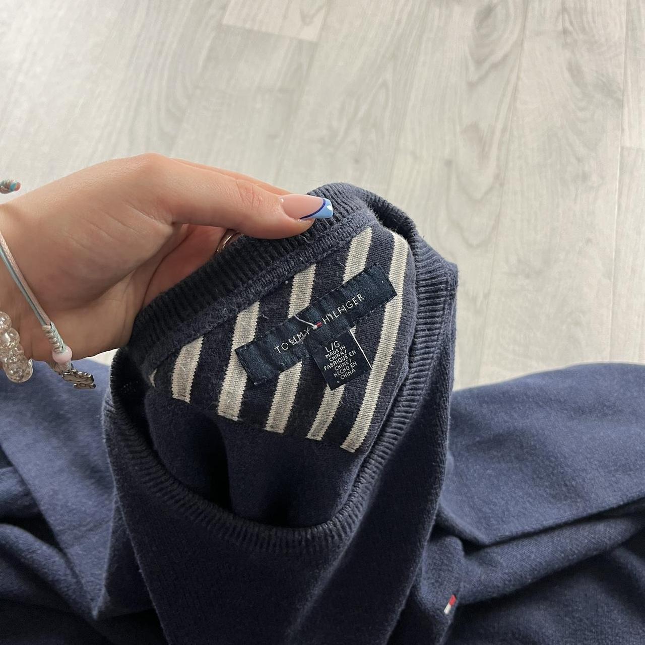 VINTAGE Y2K TOMMY HILFIGER KNITTED JUMPER NAVY