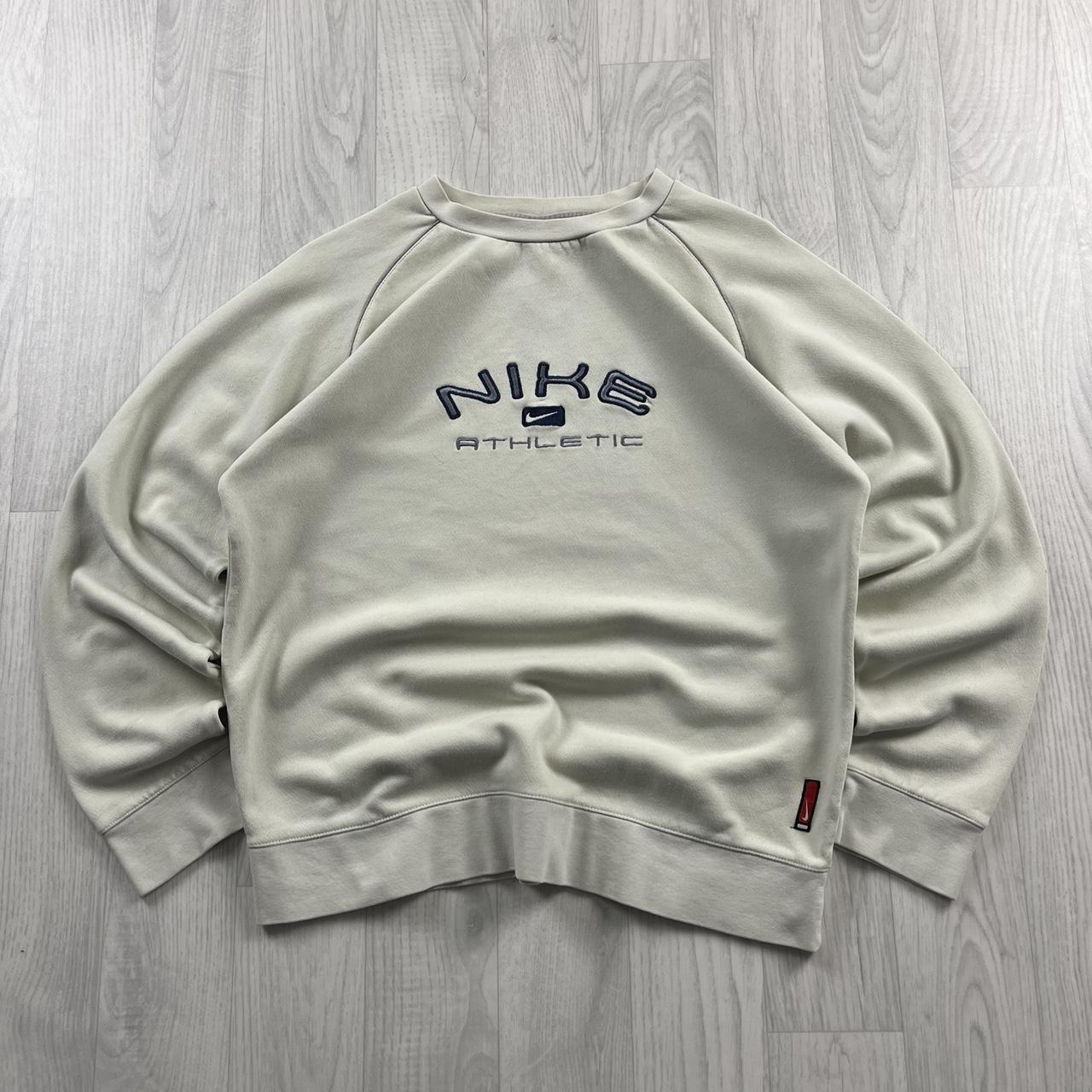 VINTAGE Y2K NIKE SPELL OUT SWEATSHIRT CREAM (S)