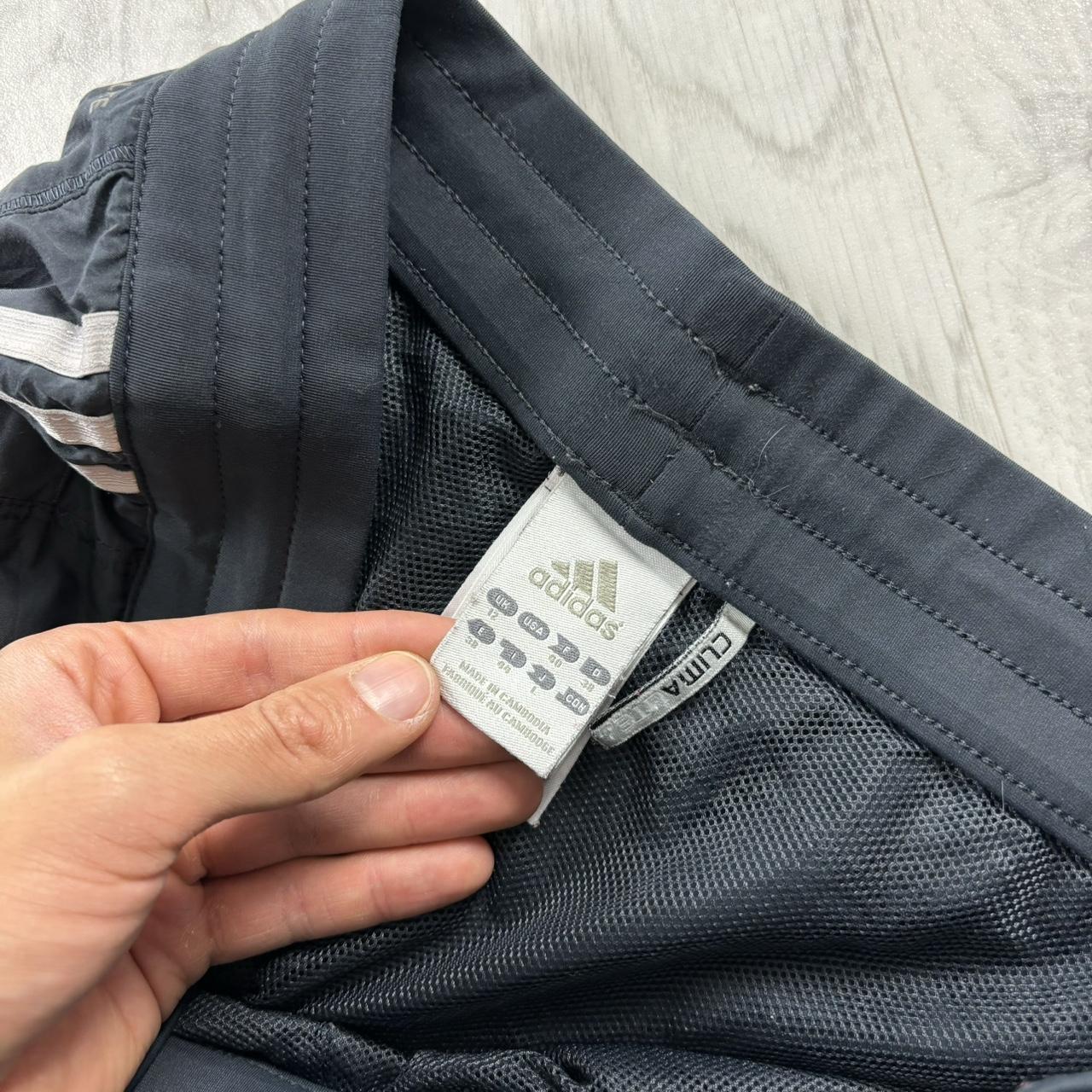 VINTAGE Y2K ADIDAS LOW RISE BAGGY TRACKSUIT BOTTOMS BLACK / GREY