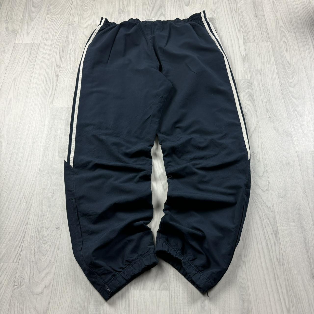 VINTAGE Y2K ADIDAS BAGGY TRACKSUIT BOTTOMS NAVY