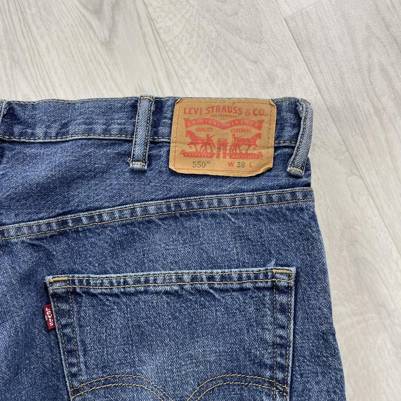 VINTAGE LEVIS 550 BAGGY LOOSE SKATER JORTS NAVY BLUE (38w)