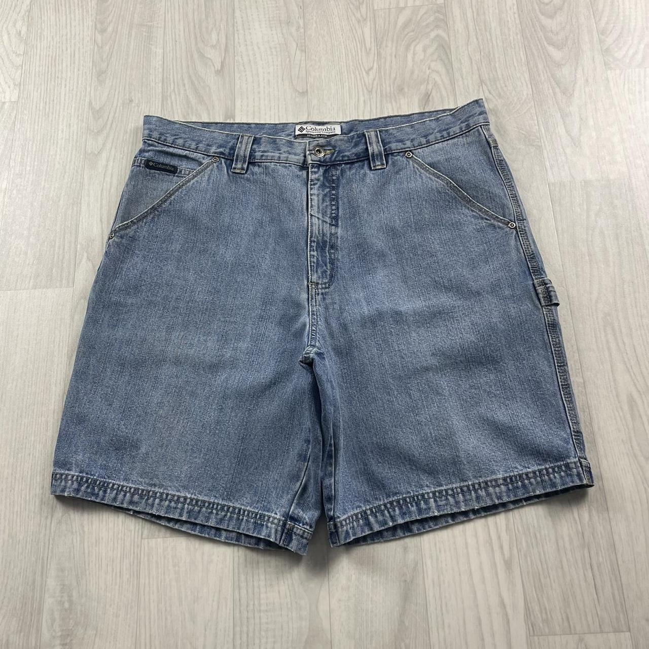 VINTAGE COLUMBIA BAGGY LOOSE CARPENTER JORTS BLUE (36w)