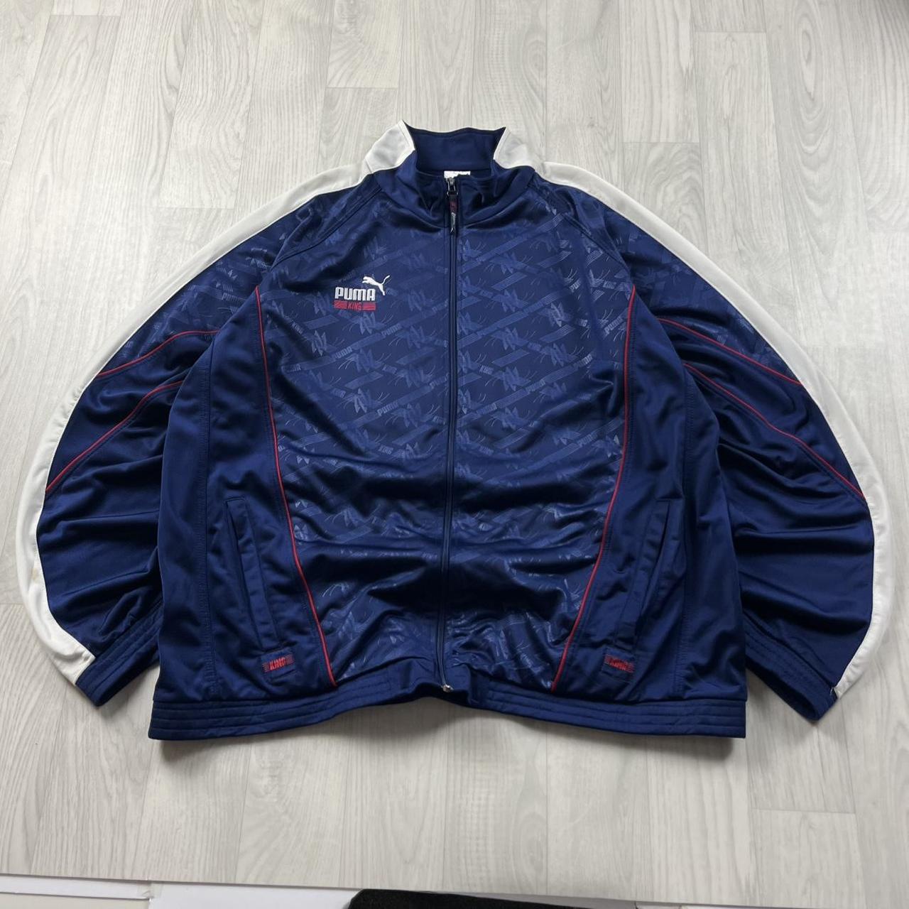 VINTAGE 00s PUMA ZIP UP TRACK JACKET NAVY