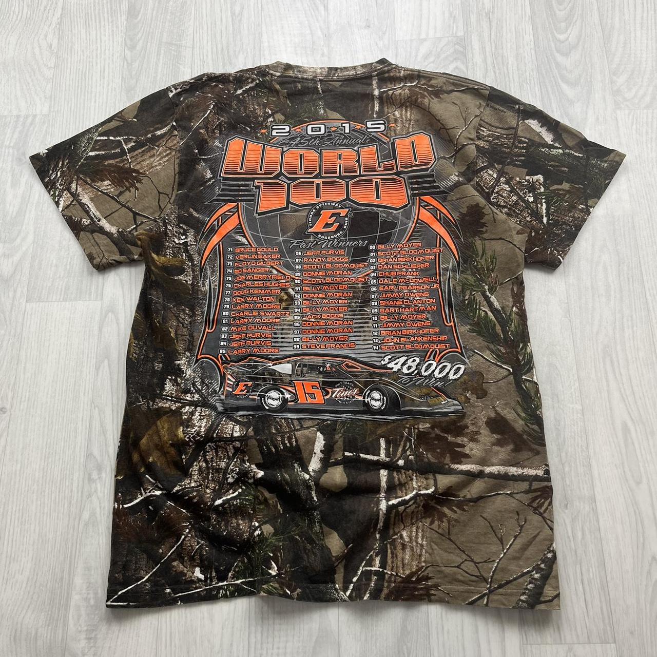 2015 RUSSELL OUTDOORS NASCAR GRAPHIC REALTREE T SHIRT CAMO