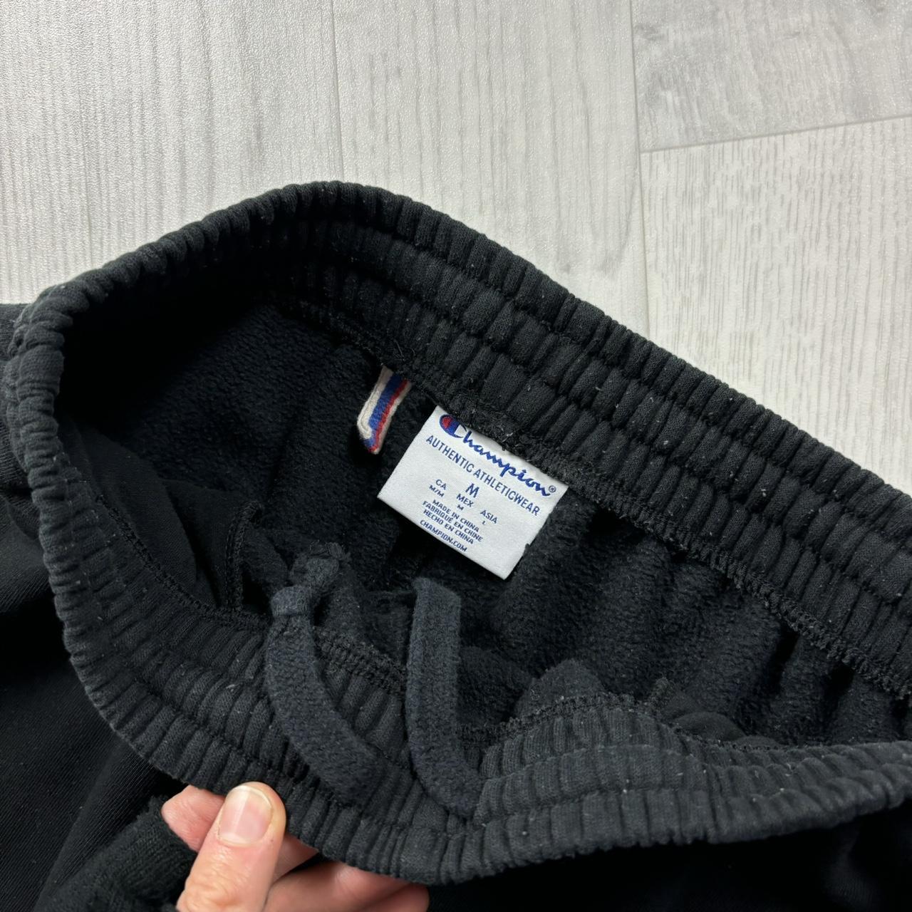 VINTAGE 00s CHAMPION STRAIGHT LEG COTTON SWEATPANTS BLACK