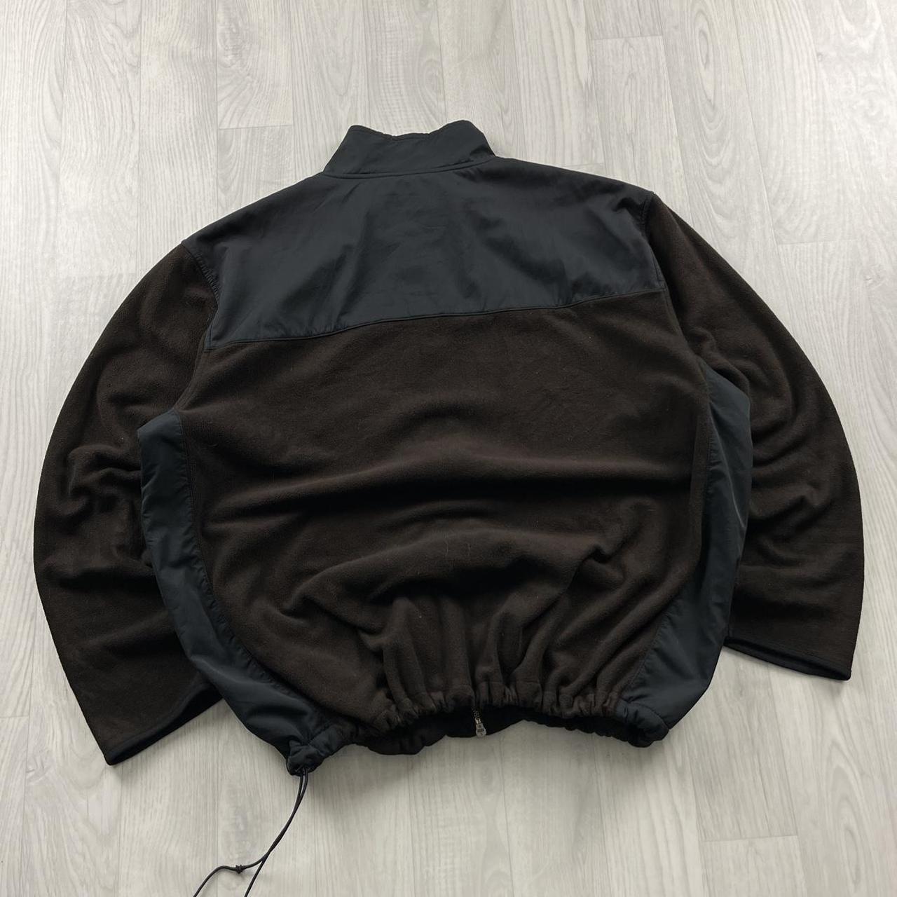 VINTAGE Y2K NAUTICA ZIP UP TECHNICAL FLEECE BROWN BLACK