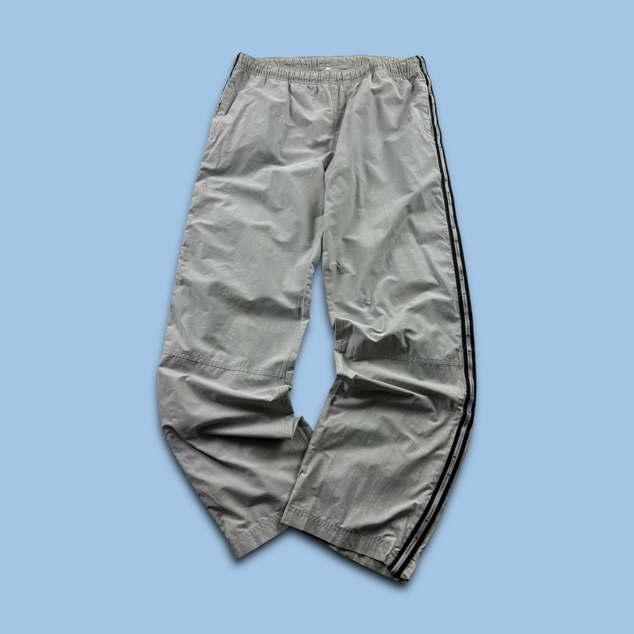 VINTAGE Y2K CHAMPION BAGGY TRACKSUIT BOTTOMS GREY