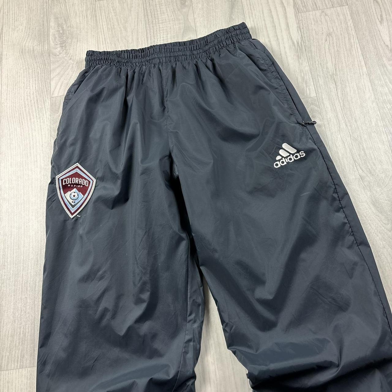 VINTAGE Y2K ADIDAS STRAIGHT LEG TRACKSUIT BOTTOMS GREY