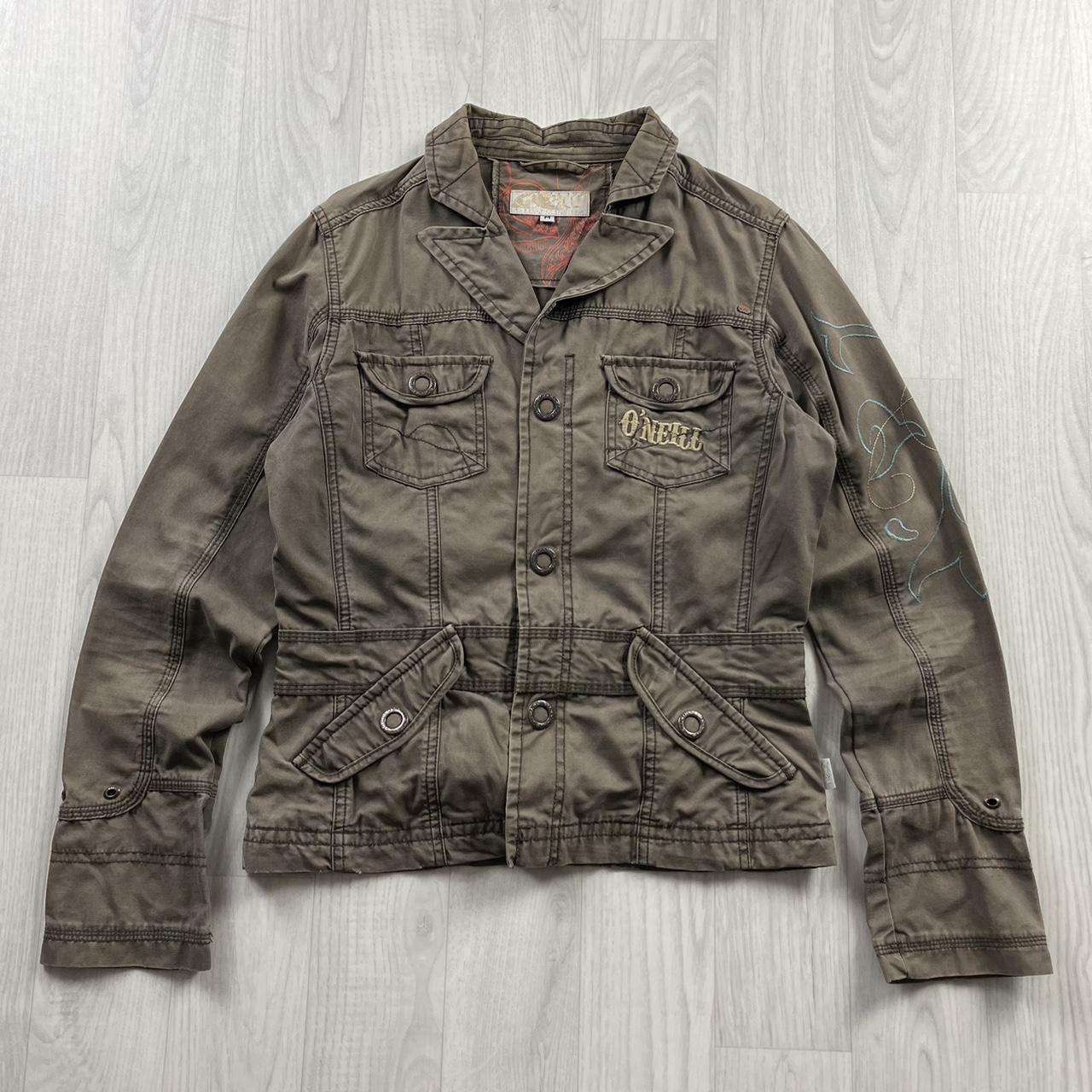 VINTAGE Y2K O’NEILL UTILITY JACKET LIGHT BROWN