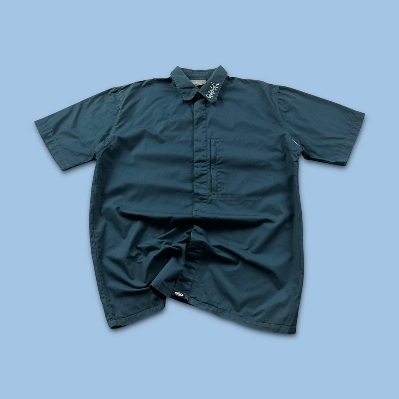 VINTAGE Y2K QUIKSILVER SHORT SLEEVE SHIRT BLUE