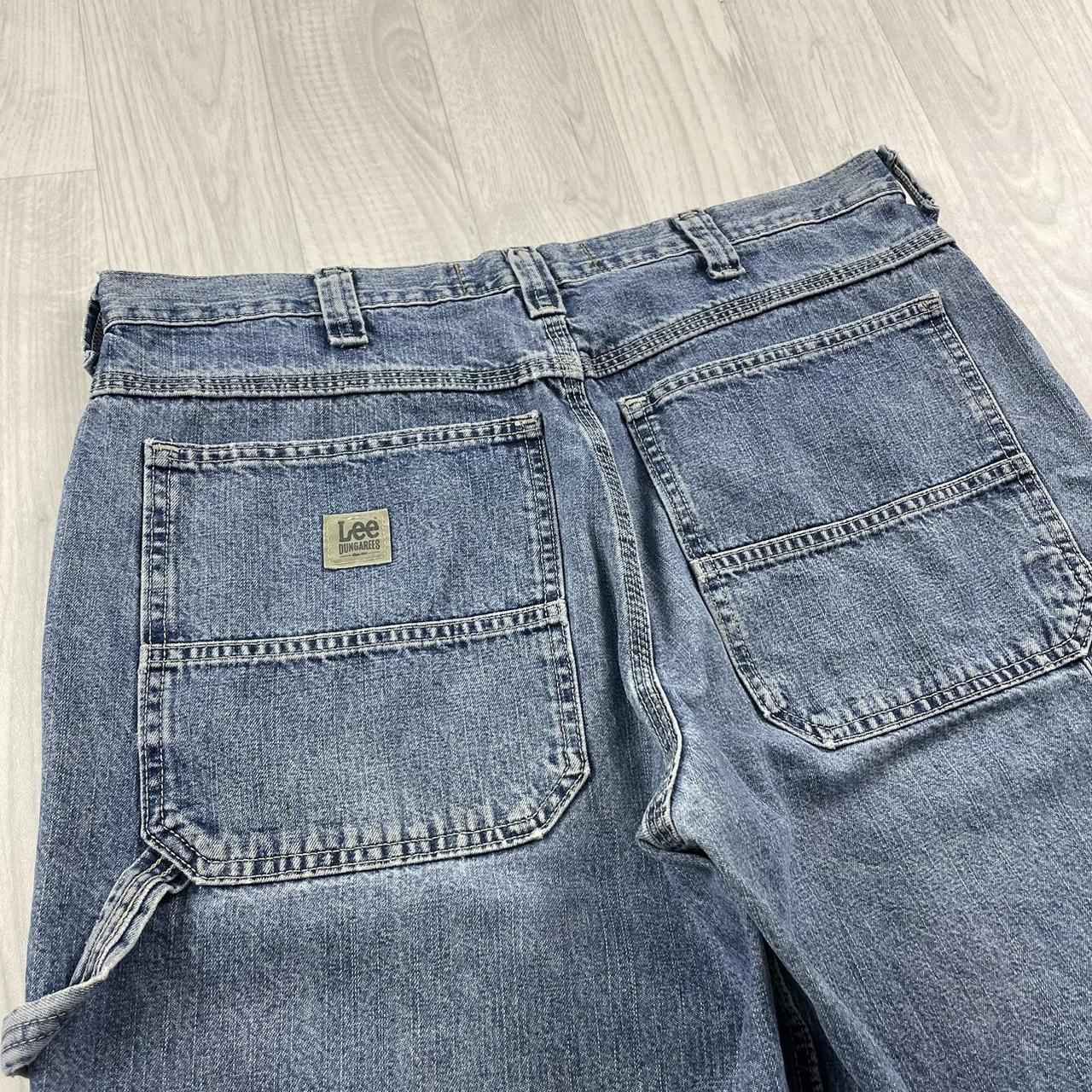 VINTAGE LEE BAGGY CARPENTER JORTS BLUE (36w)