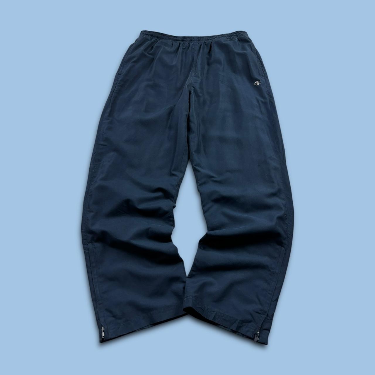 VINTAGE Y2K CHAMPION BAGGY TRACKSUIT BOTTOMS NAVY BLUE