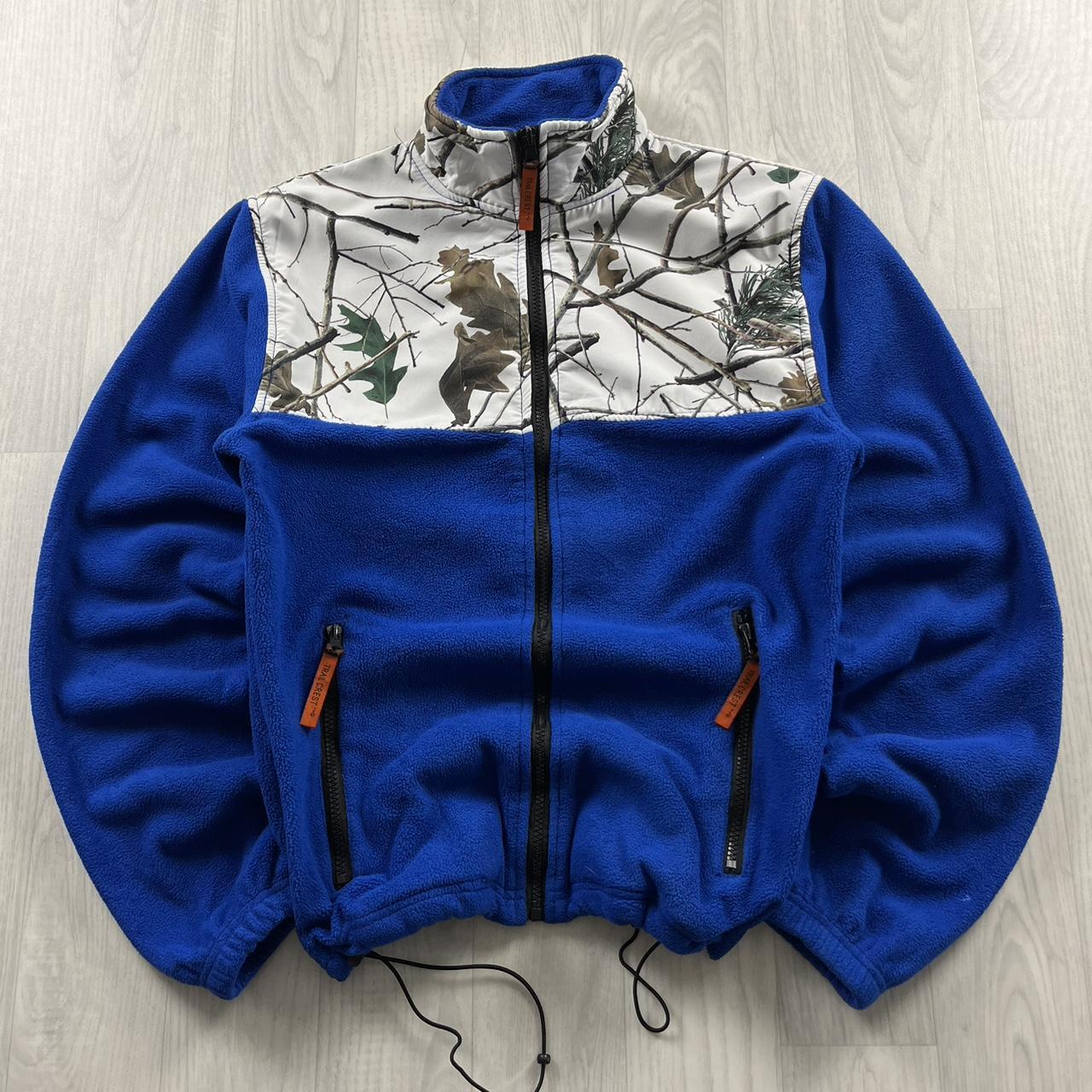 VINTAGE REALTREE ZIP UP FLEECE JACKET CAMO BLUE