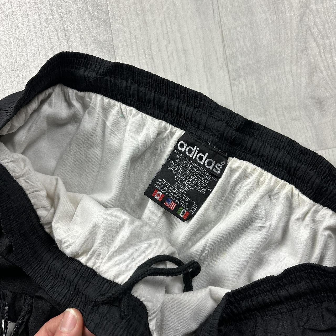 VINTAGE 90s ADIDAS BAGGY TRACKSUIT BOTTOMS BLACK