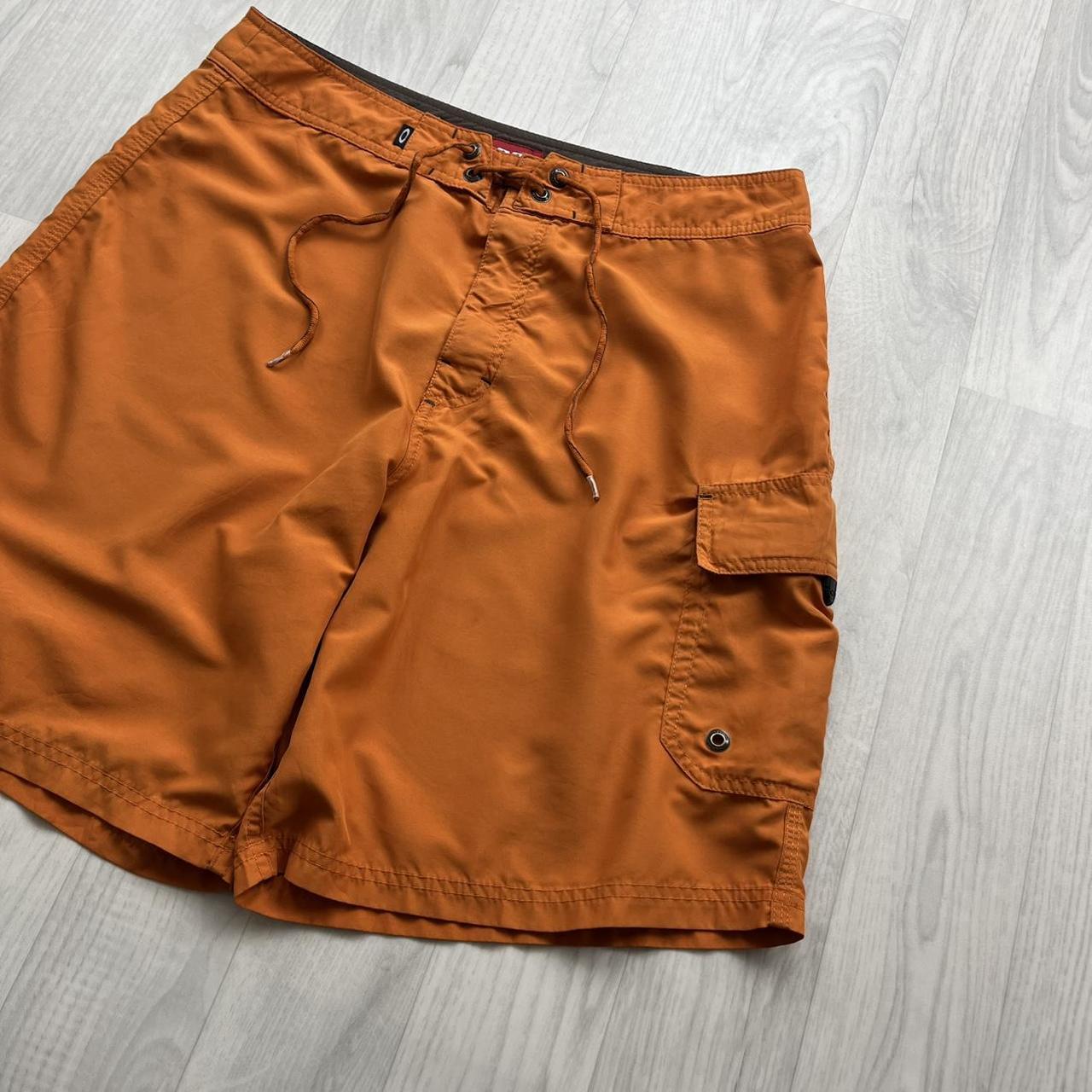 VINTAGE Y2K OAKLEY BAGGY BOARD SHORTS ORANGE