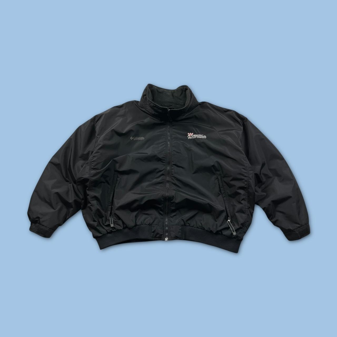 VINTAGE 00s COLUMBIA BOMBER FLEECE JACKET BLACK