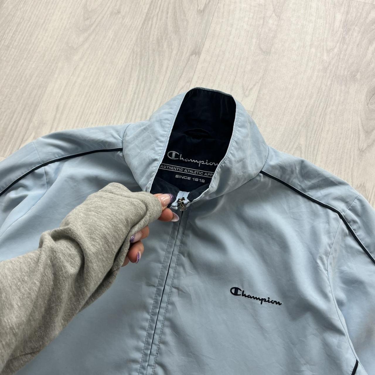 VINTAGE Y2K CHAMPION WINDBREAKER TRACK JACKET BABY BLUE