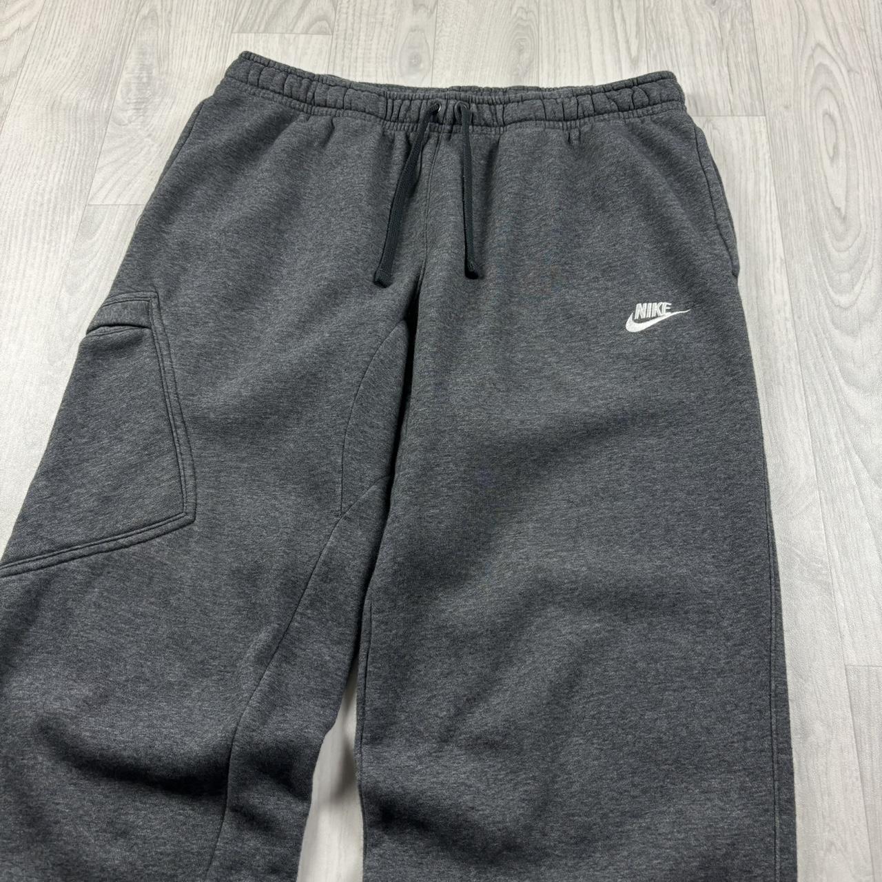 VINTAGE 00s NIKE BAGGY COTTON SWEATPANTS CHARCOAL GREY