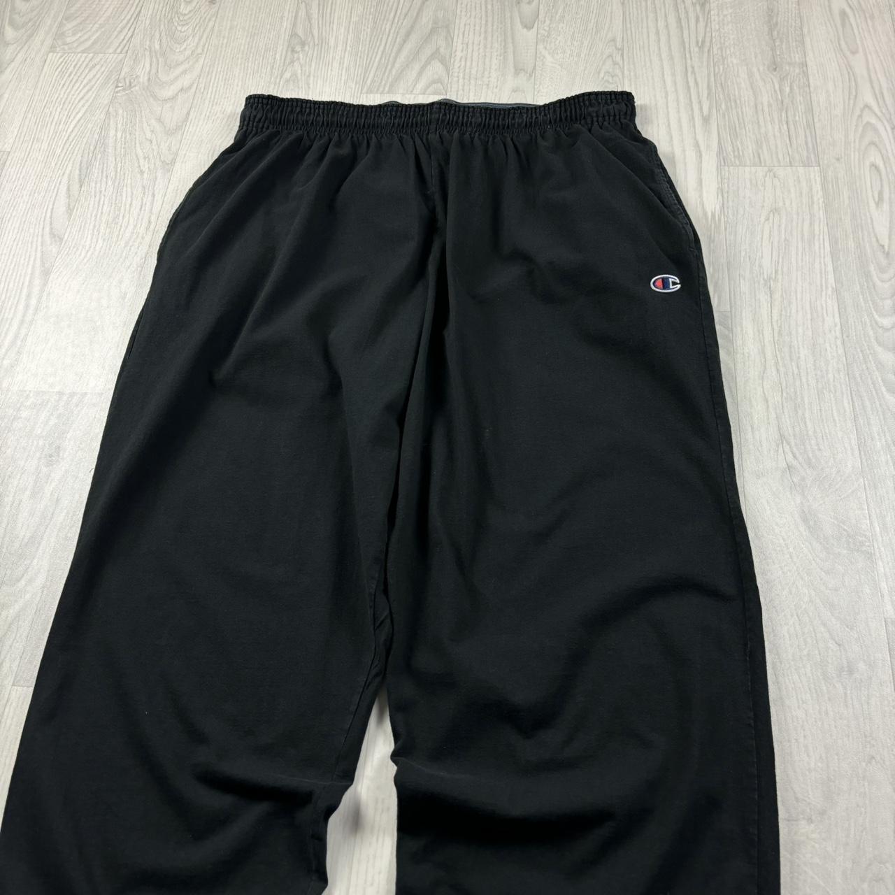 VINTAGE 00s CHAMPION BAGGY LIGHTWEIGHT SWEATPANTS BLACK