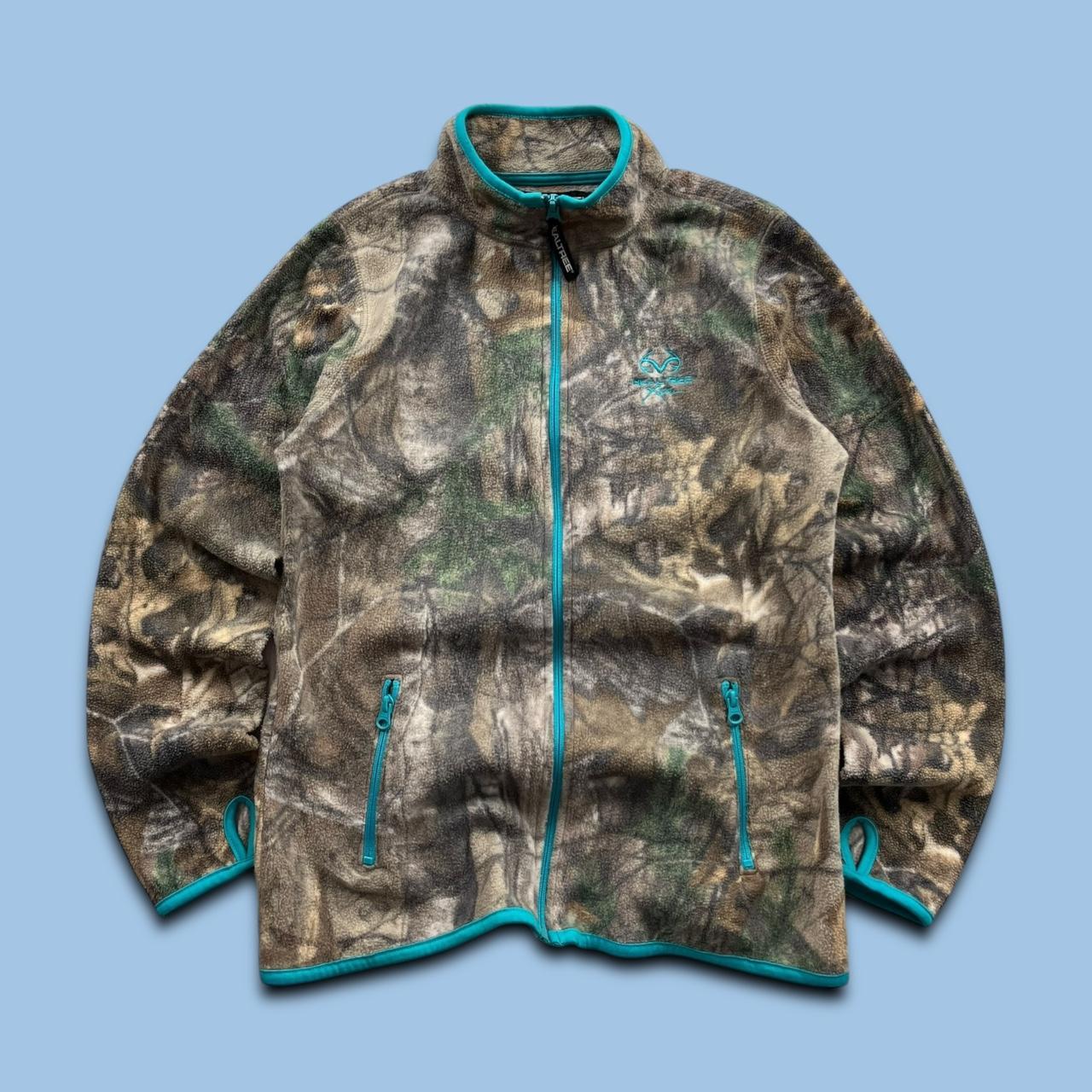 VINTAGE REALTREE ZIP UP FLEECE CAMO BLUE