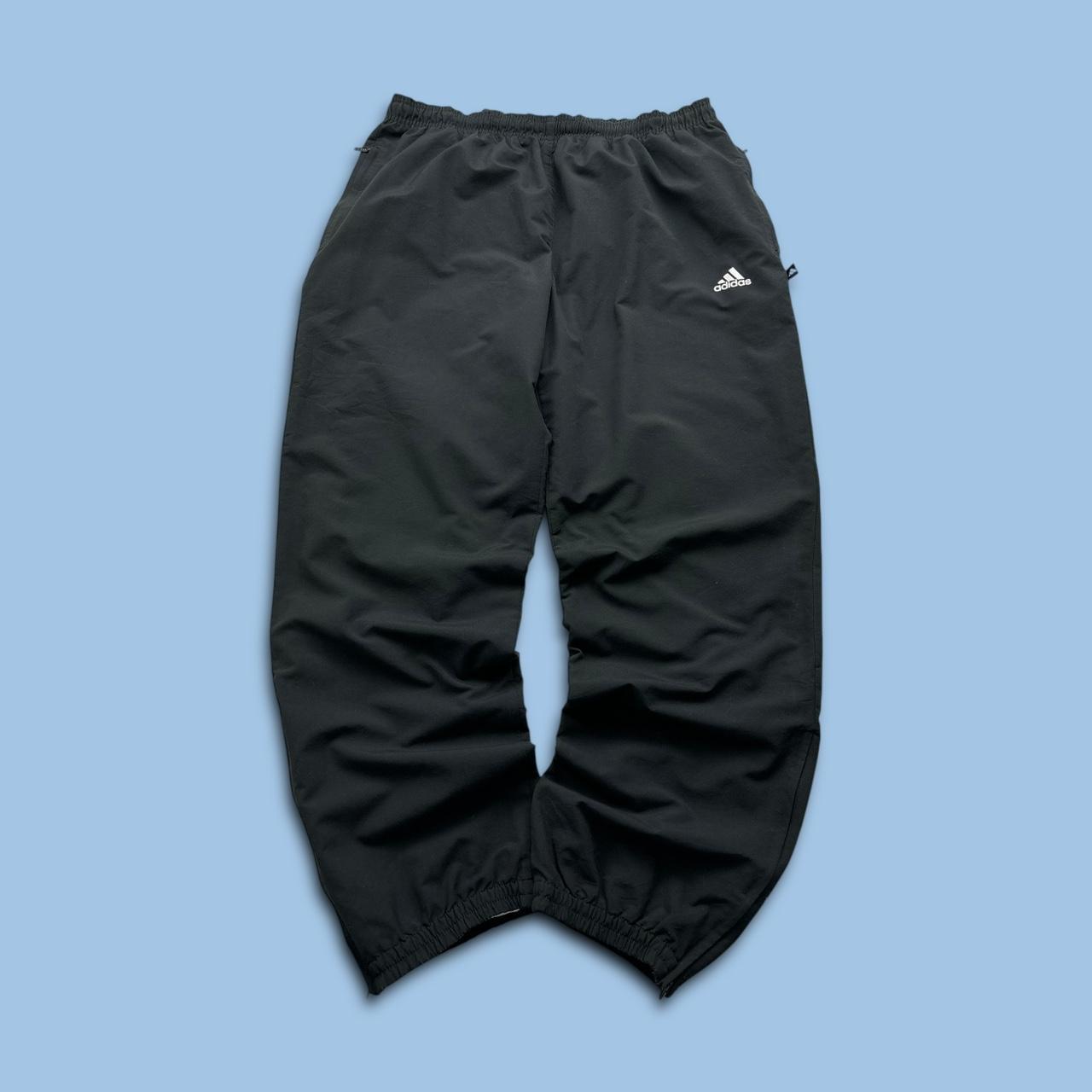 VINTAGE Y2K ADIDAS BAGGY TRACKSUIT BOTTOMS BLACK