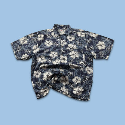 VINTAGE Y2K O’NEILL HAWAIIAN SHORT SLEEVE SHIRT BLUE
