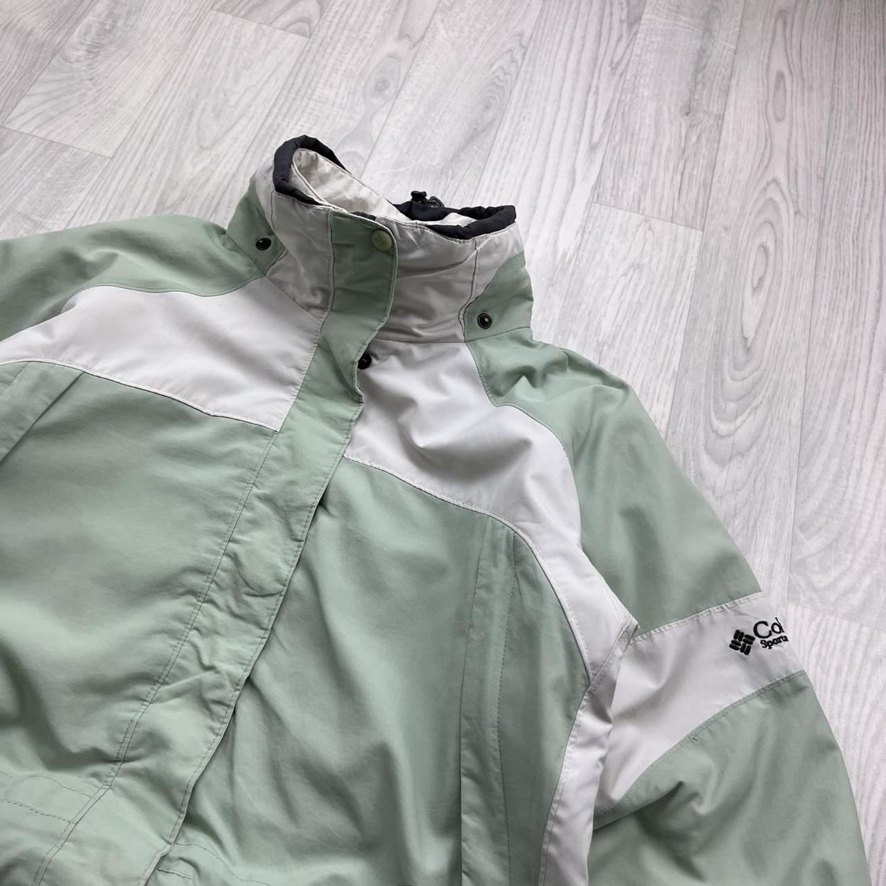 VINTAGE 00s COLUMBIA TECHNICAL UTILITY JACKET GREEN WHITE