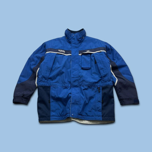 VINTAGE 00s COLUMBIA TECHNICAL UTILITY SKI JACKET BLUE