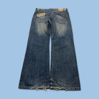 VINTAGE Y2K AMINGO BAGGY BOOTCUT JEANS NAVY BLUE