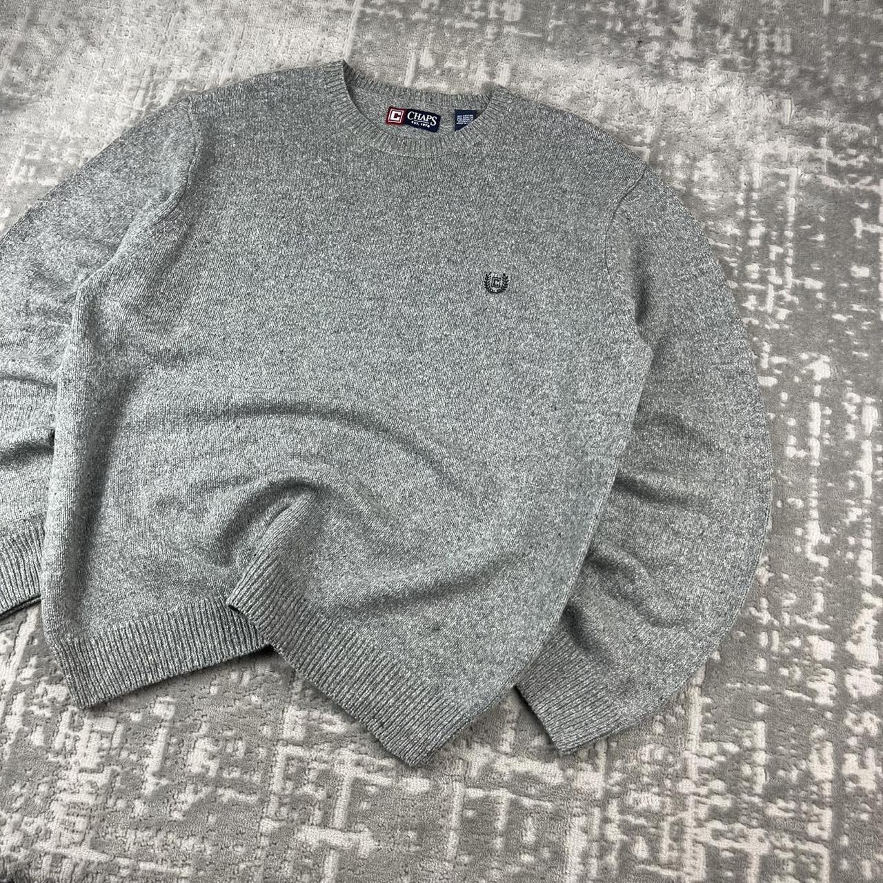 VINTAGE Y2K CHAPS CHUNKY KNITTED JUMPER GREY