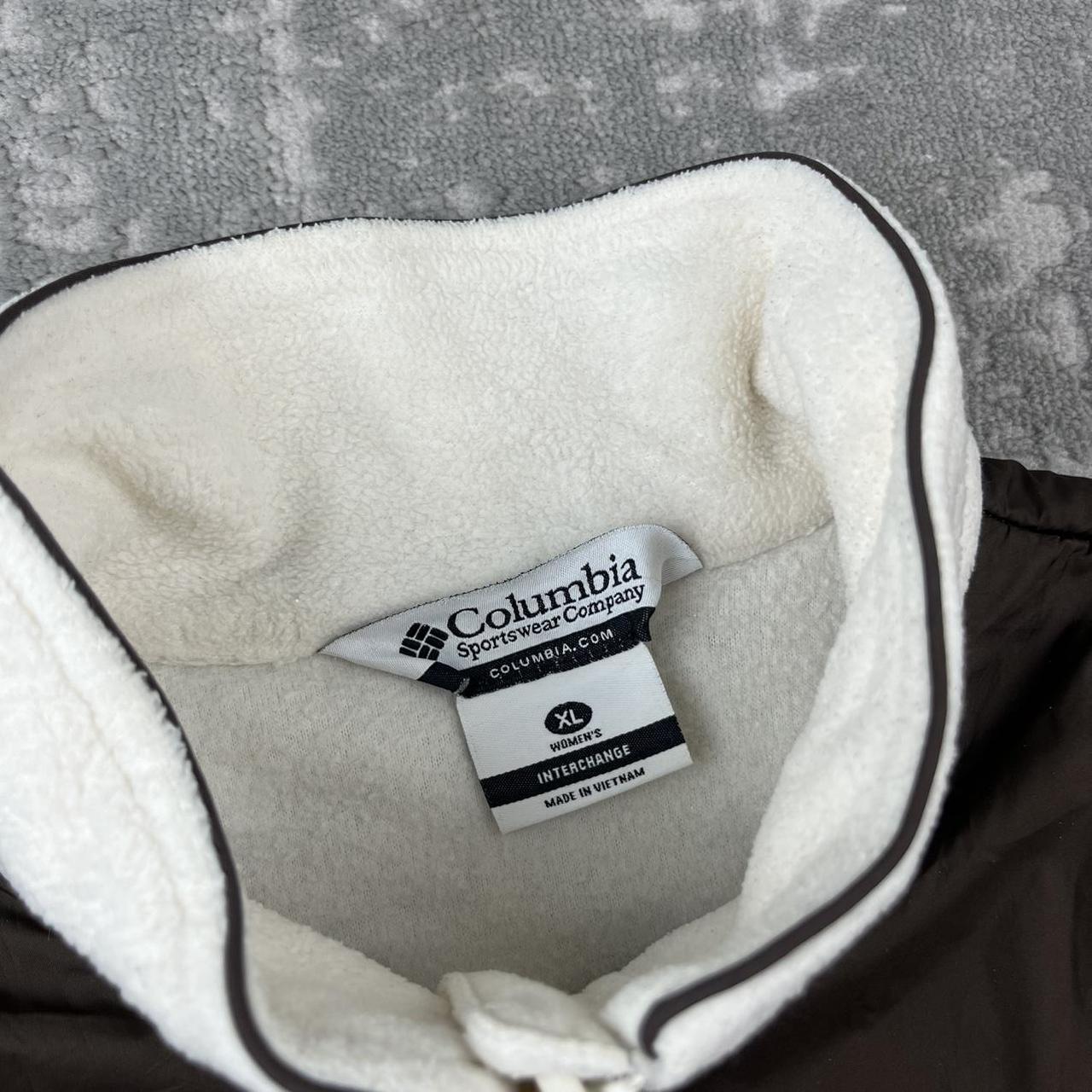 VINTAGE 00s COLUMBIA TECHNICAL FLEECE JACKET WHITE