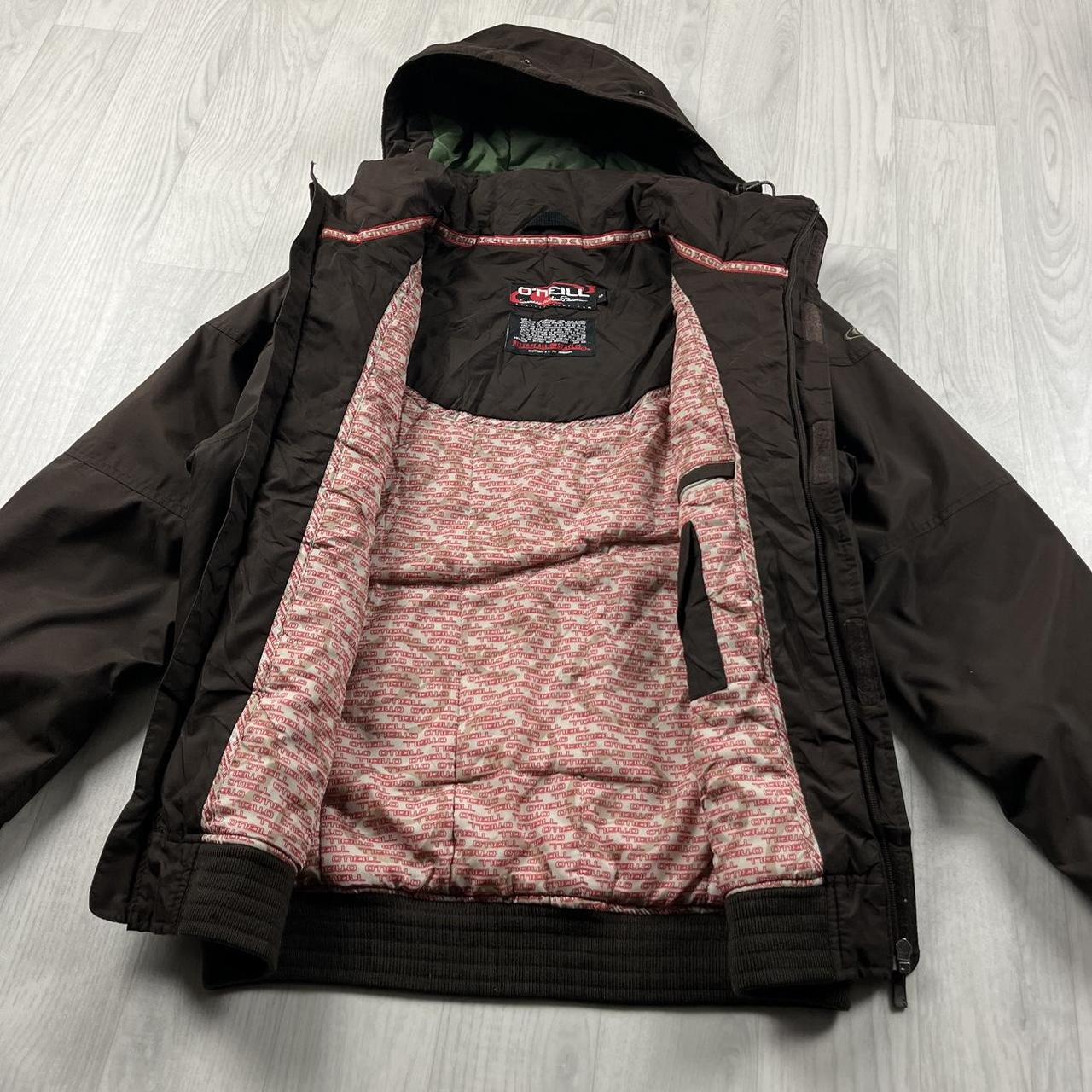 VINTAGE 00s O’NEILL HOODED HEAVY BOMBER JACKET BROWN