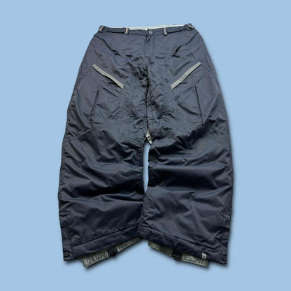 VINTAGE Y2K NO FEAR BAGGY SKI PANTS SALOPETTES NAVY