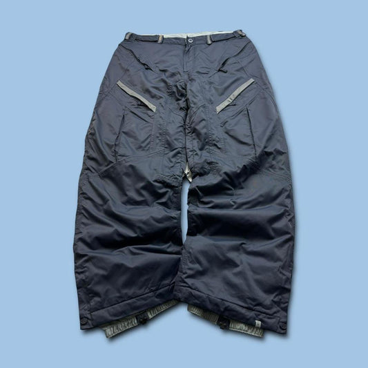 VINTAGE Y2K NO FEAR BAGGY SKI PANTS SALOPETTES NAVY