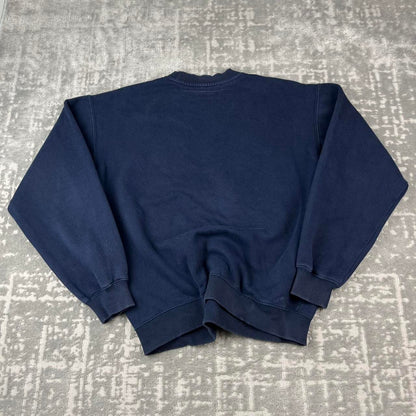 VINTAGE Y2K FILA SPELL OUT BOXY SWEATSHIRT NAVY