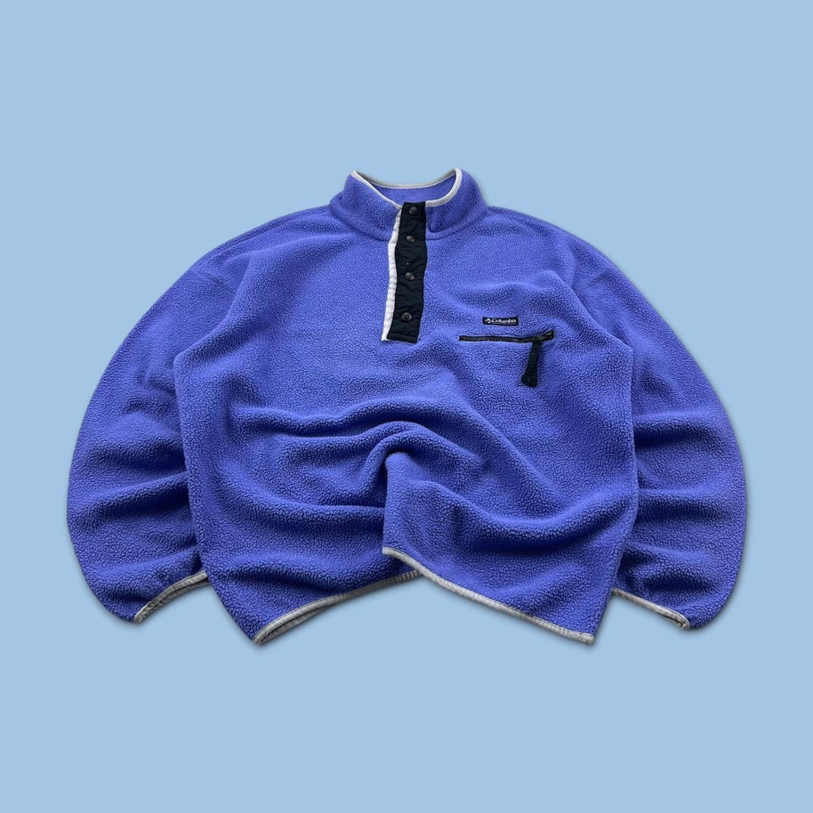 VINTAGE Y2K COLUMBIA SNAP T FLEECE PURPLE