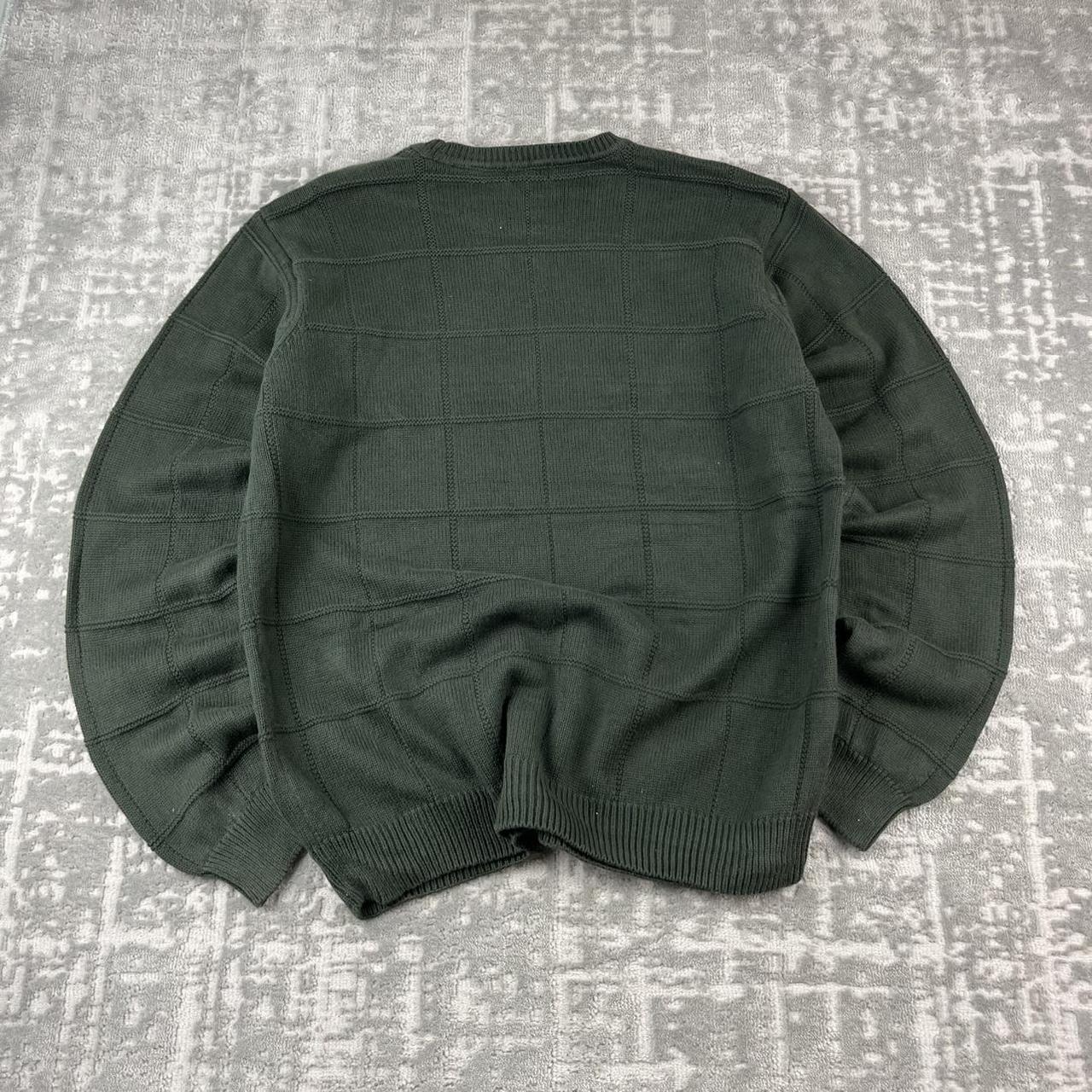 VINTAGE Y2K IZOD PLAID CHUNKY ESSENTIAL KNITTED JUMPER GREEN