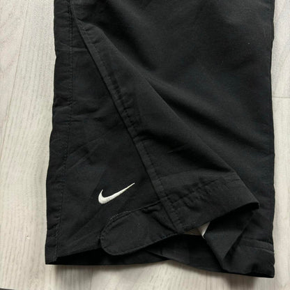 VINTAGE Y2K NIKE STRAIGHT LEG BAGGY TRACKSUIT BOTTOMS BLACK