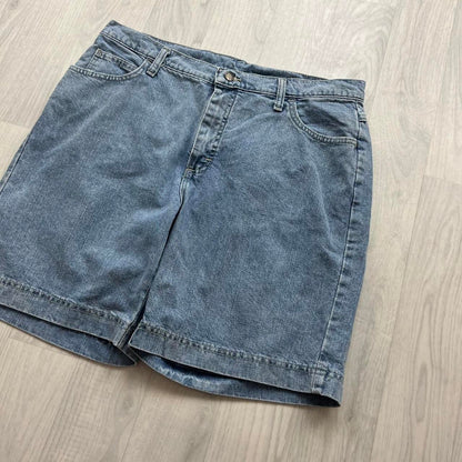 VINTAGE 00s RIDERS BY LEE BAGGY JORTS LIGHT BLUE