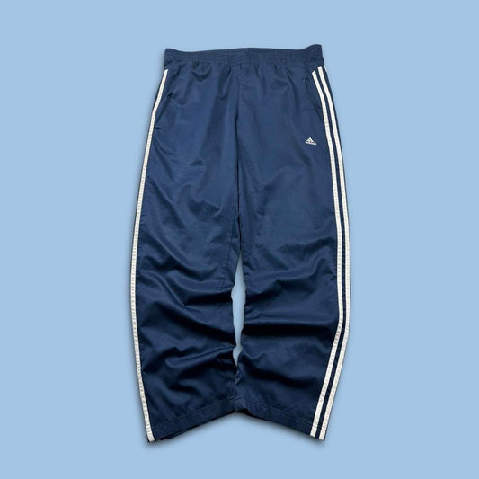 VINTAGE Y2K ADIDAS BAGGY TRACKSUIT BOTTOMS NAVY