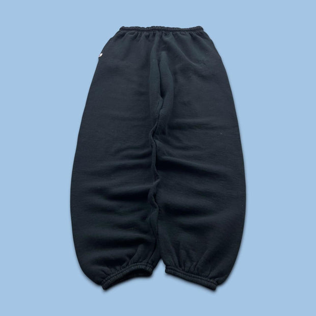VINTAGE Y2K RUSSELL ATHLETIC BLANK BAGGY COTTON SWEATPANTS BLACK
