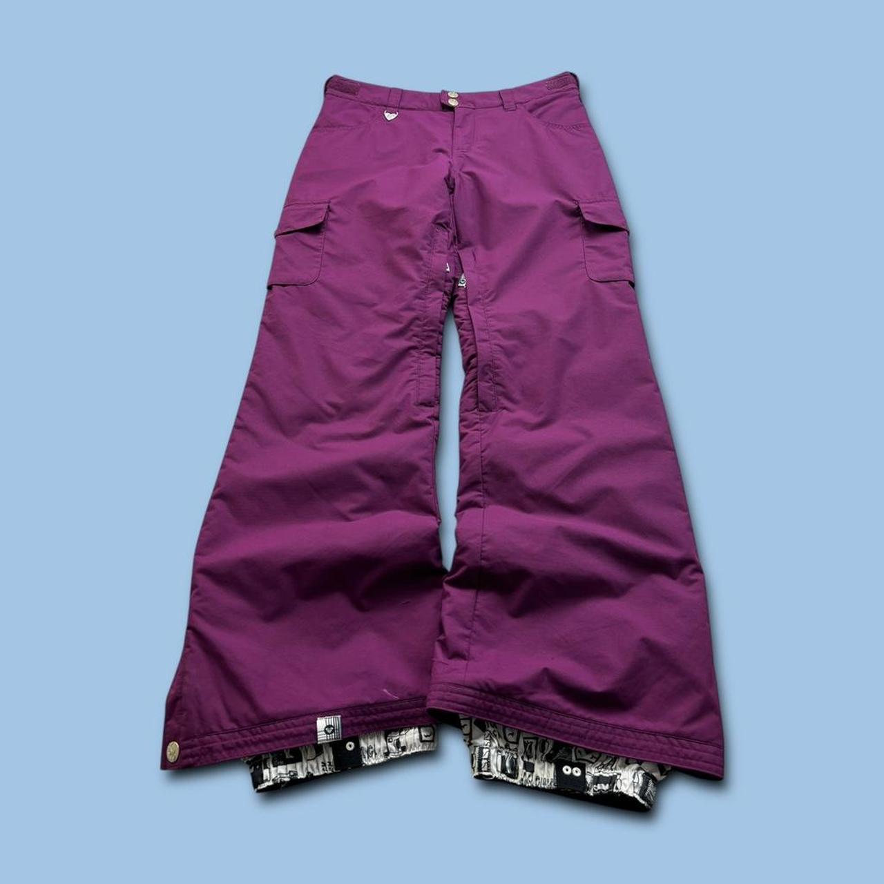 VINTAGE Y2K ROXY LOW RISE SKI PANTS SALOPETTES PURPLE