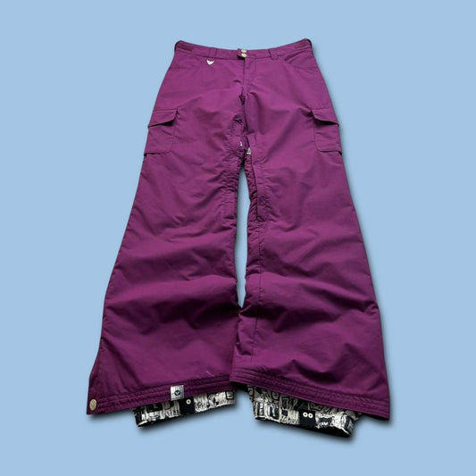 VINTAGE Y2K ROXY LOW RISE SKI PANTS SALOPETTES PURPLE
