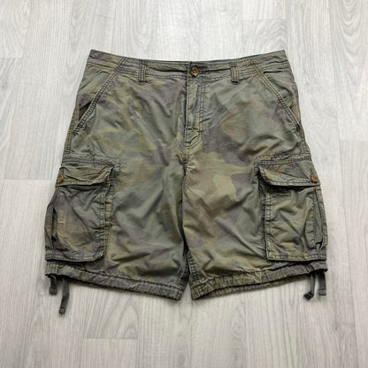 VINTAGE Y2K OLD NAVY BAGGY CAMO CARGO SHORTS