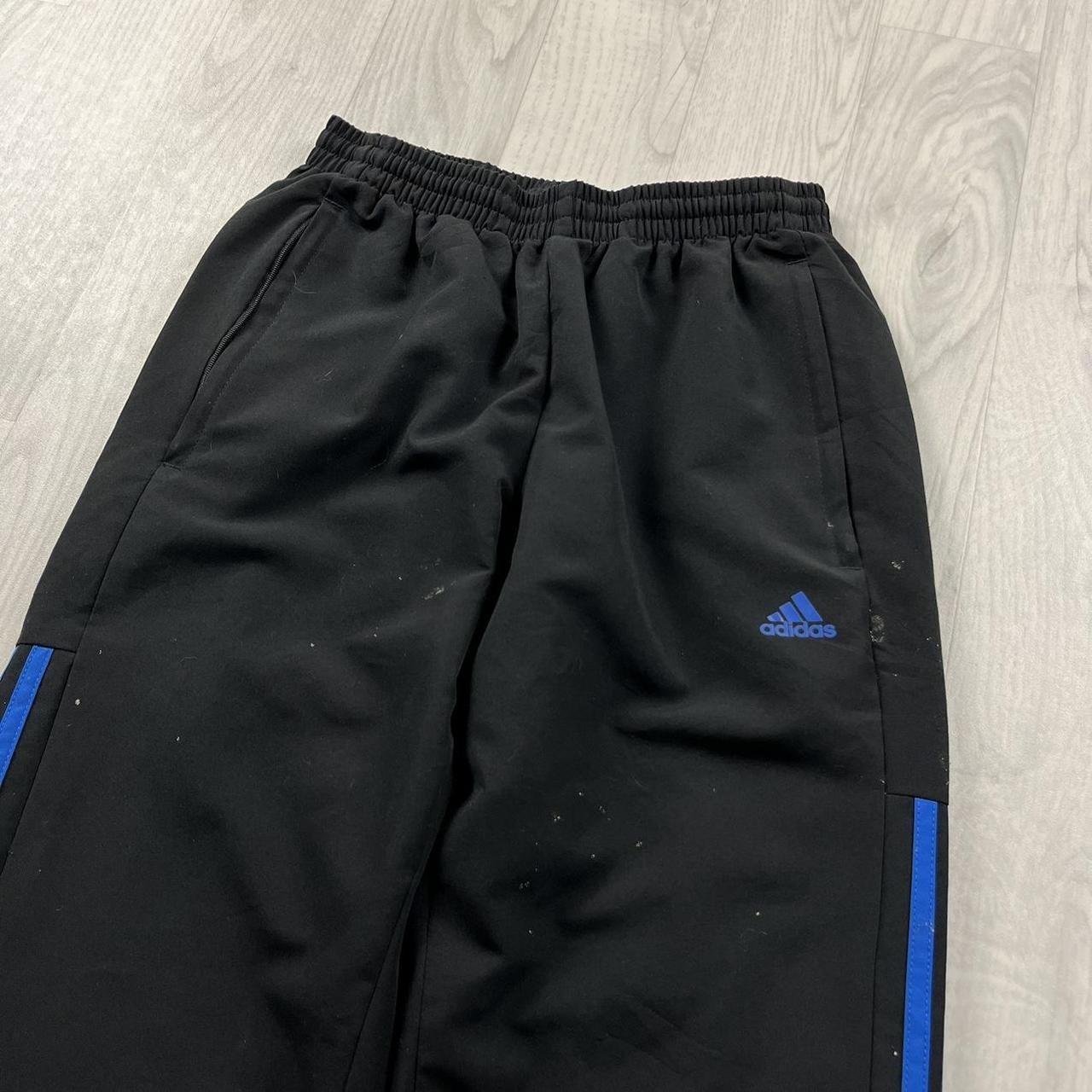 VINTAGE Y2K ADIDAS BAGGY TRACKSUIT BOTTOMS BLACK
